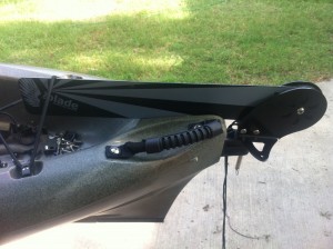 The Tarpon 140 requires you to swap out the carry handle.